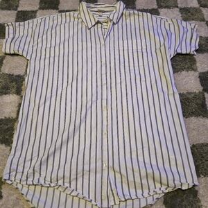 a new day Black and White Striped Button Down Shirt Dress